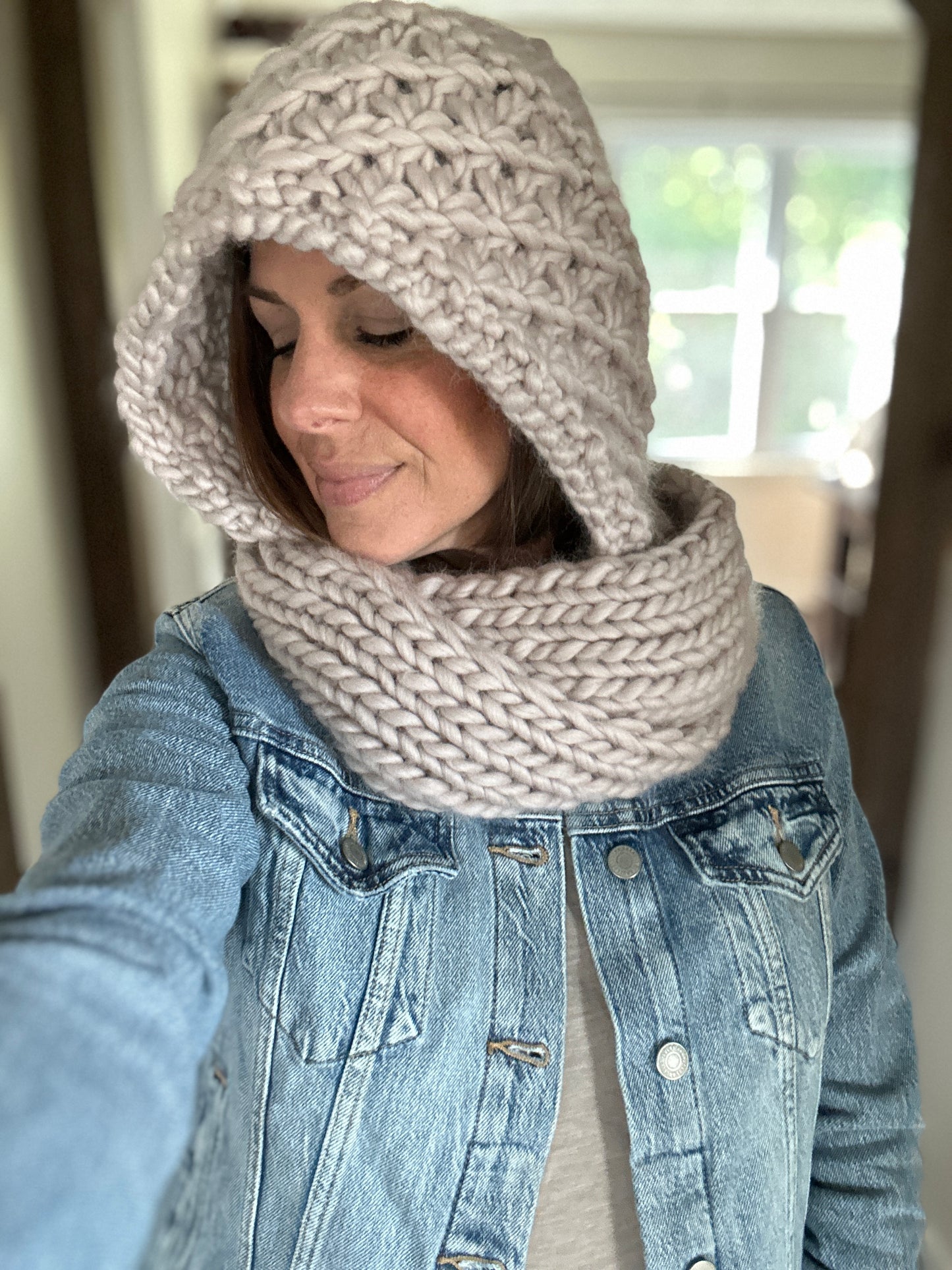 Peruvian Highland wool hooded infinity cowl