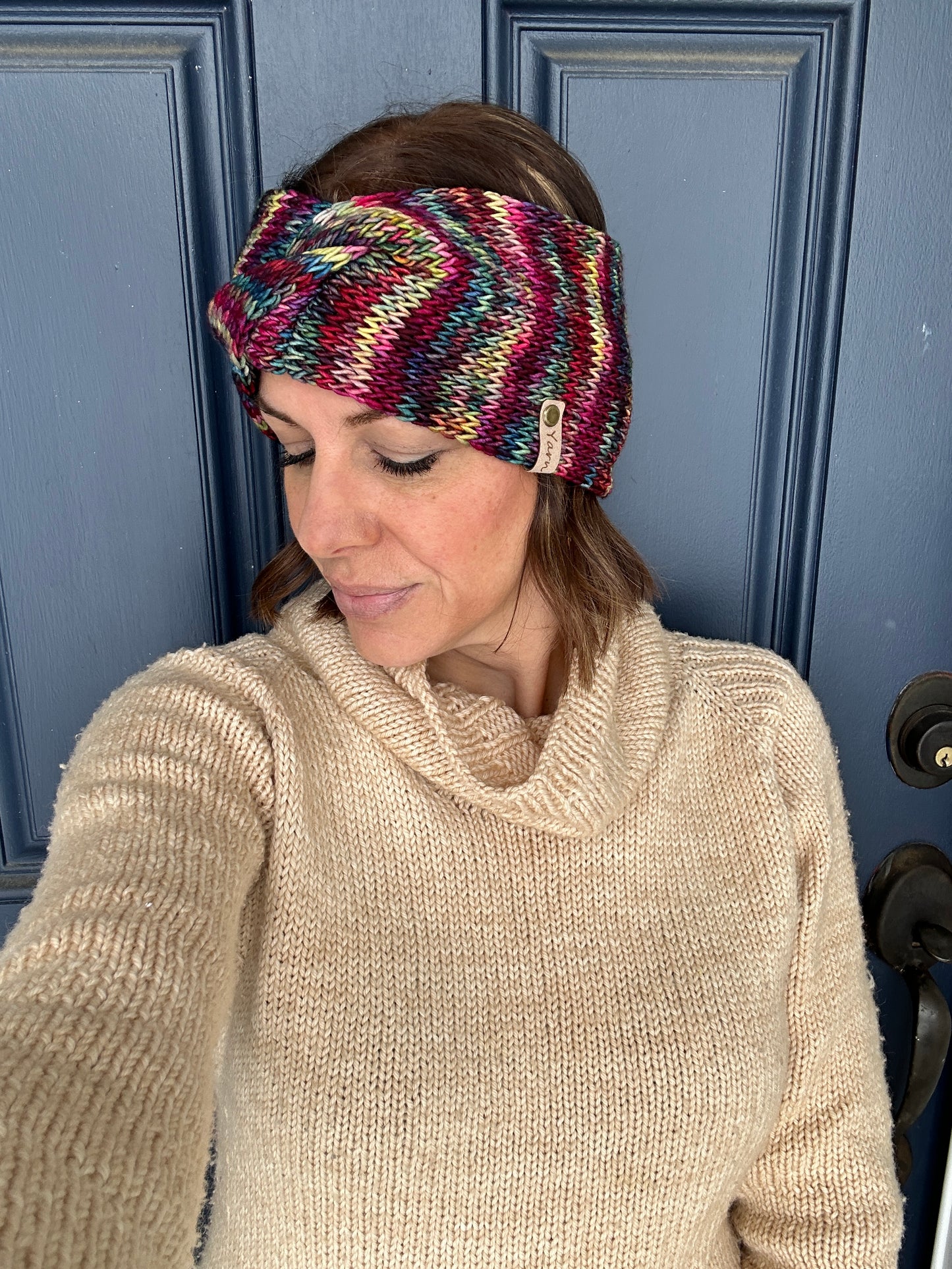 Merino wool knit headband