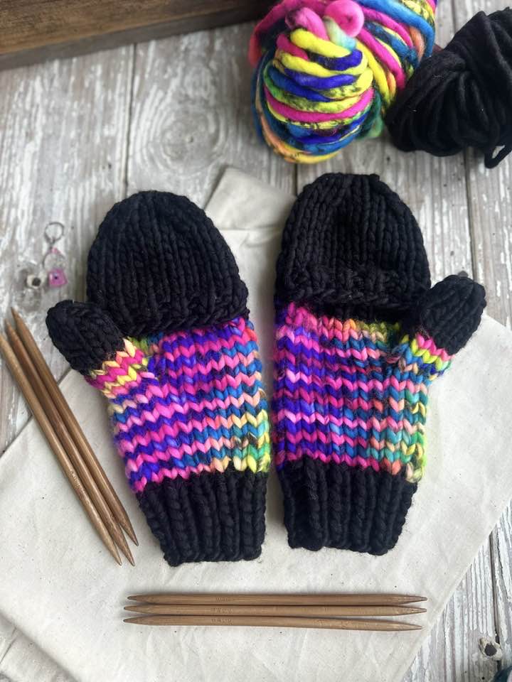 Flapjack Mitts Knit Pattern