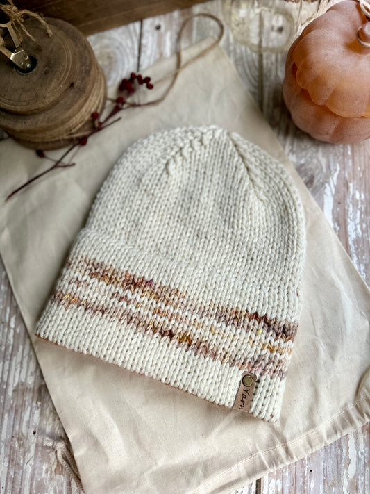 Merino wool double brim knit hat