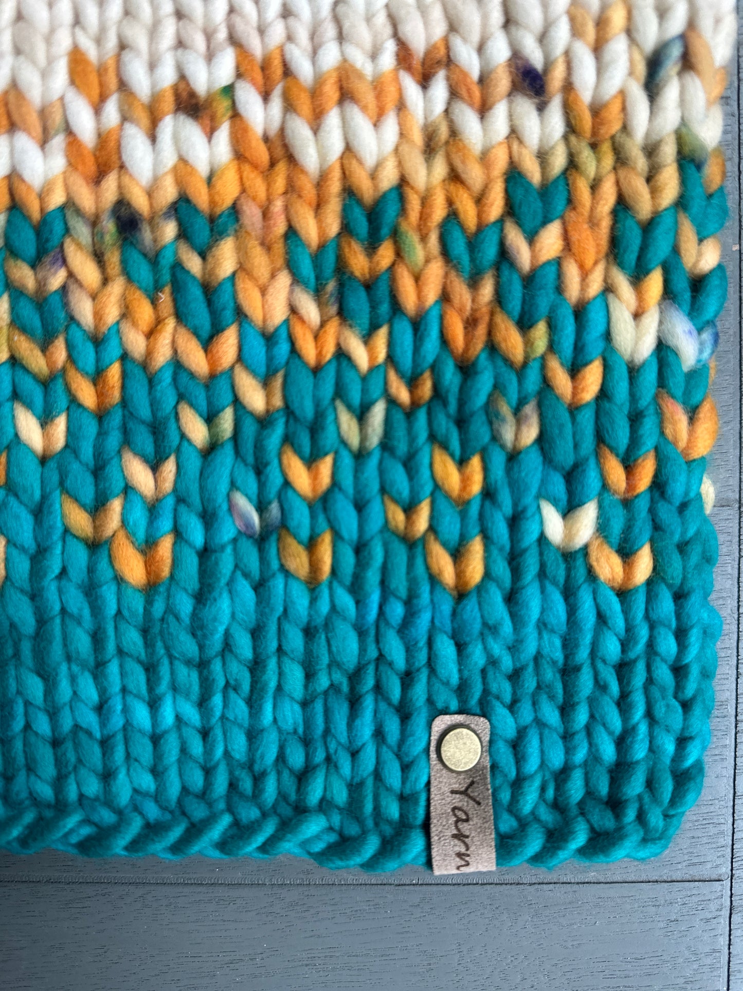 Merino wool knit cowl