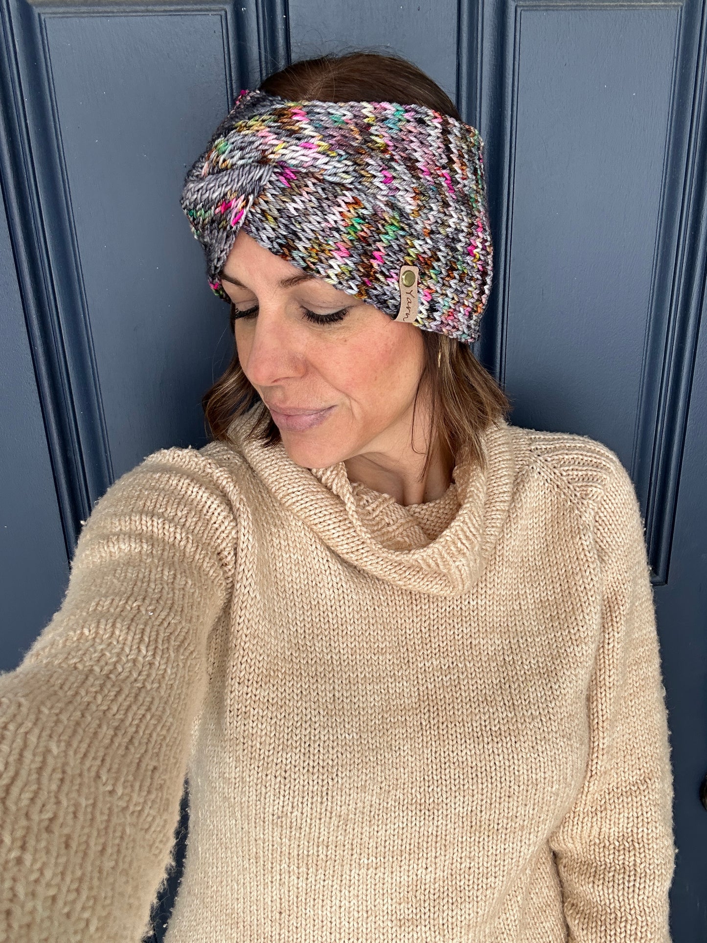 Merino wool knit headband