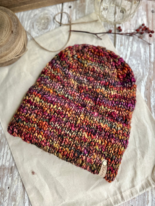 Merino wool double brim knit hat