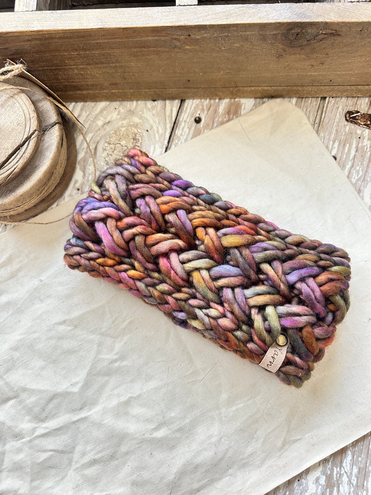 Merino wool knit headband