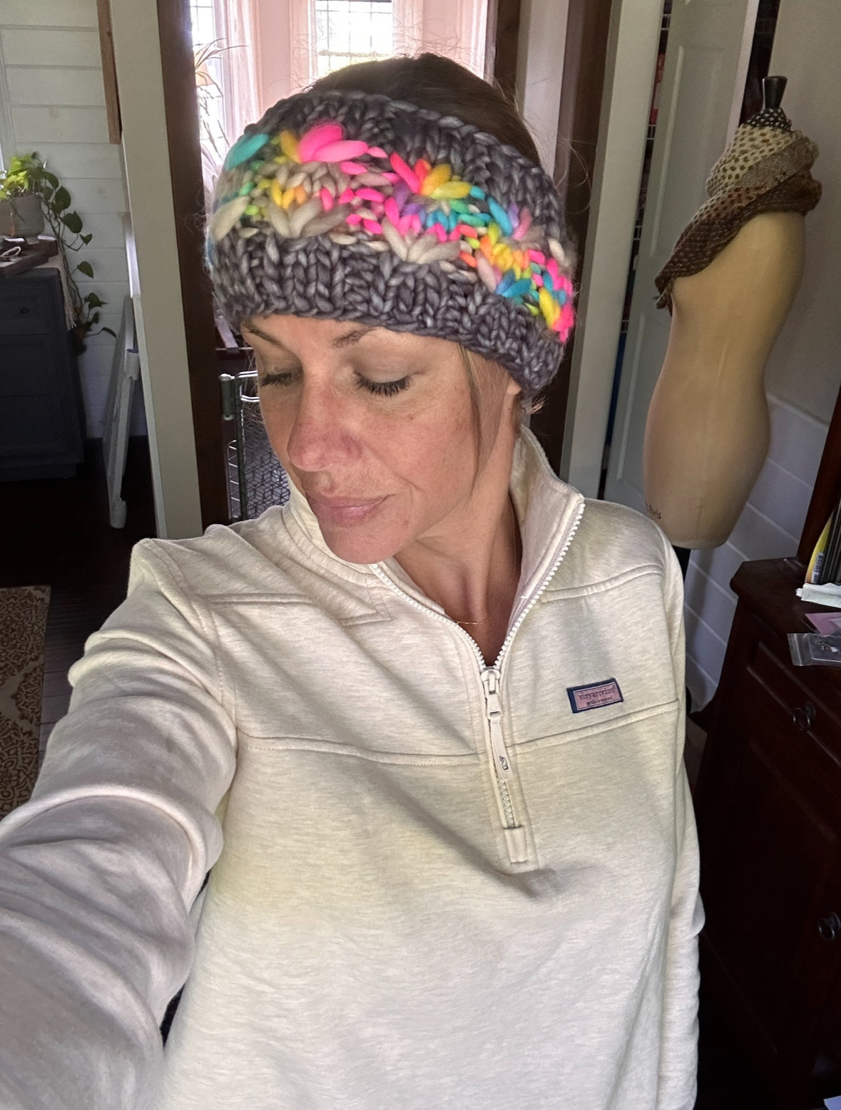 Merino wool knit headband