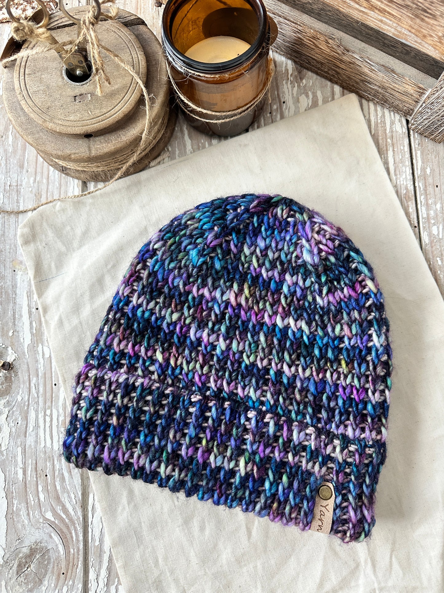 Merino wool knit beanie