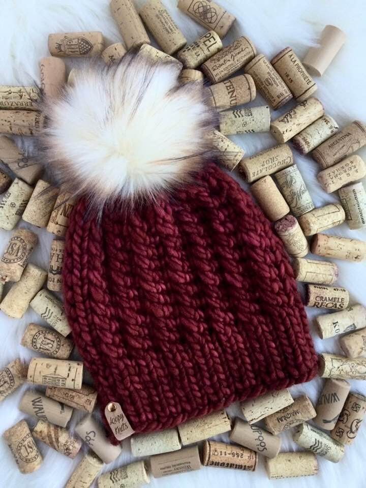 Cork Screw Beanie Knit Pattern