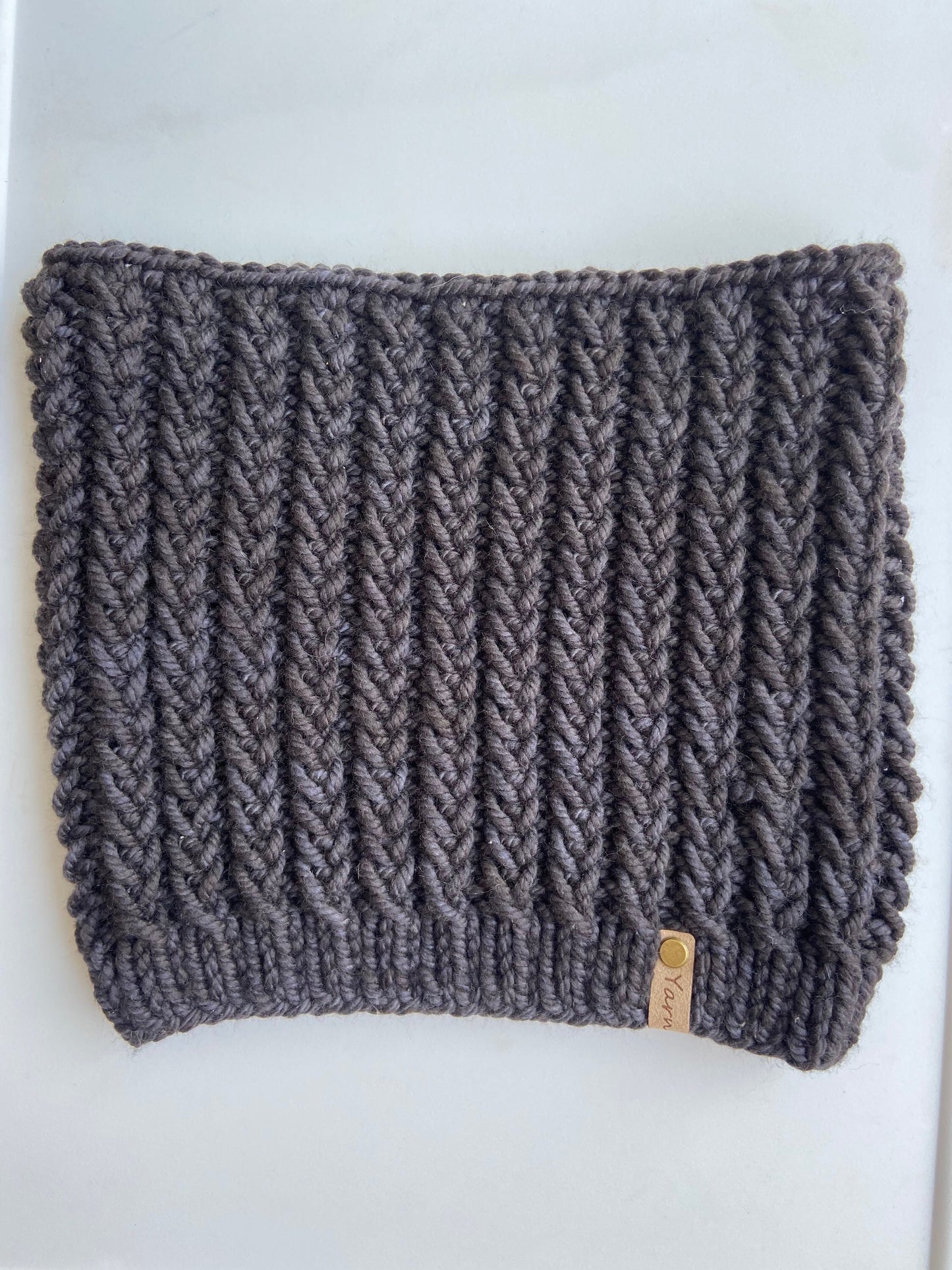 Merino wool knit cowl